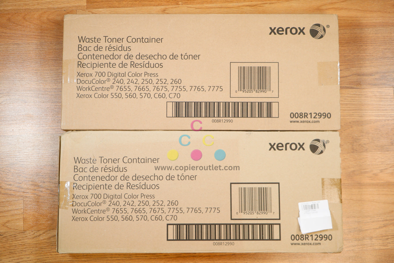 2 Genuine Xerox WorkCentre 7655,7665,7675,7755 Waste Toner Container 008R12990