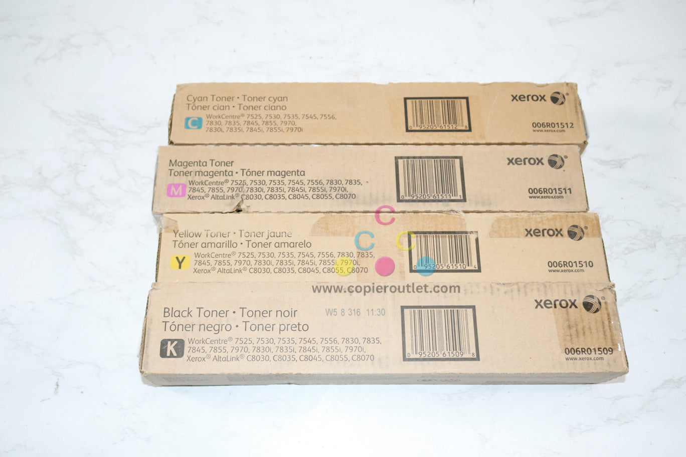 OEM Xerox WC 7525, 7530 AltaLink C8030, C8035  006R01509,10,11,12 CMYK Toner Set