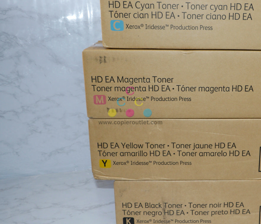 New OEM Xerox Cyan Magenta Yellow Black Iridesse Production Press Toner Set