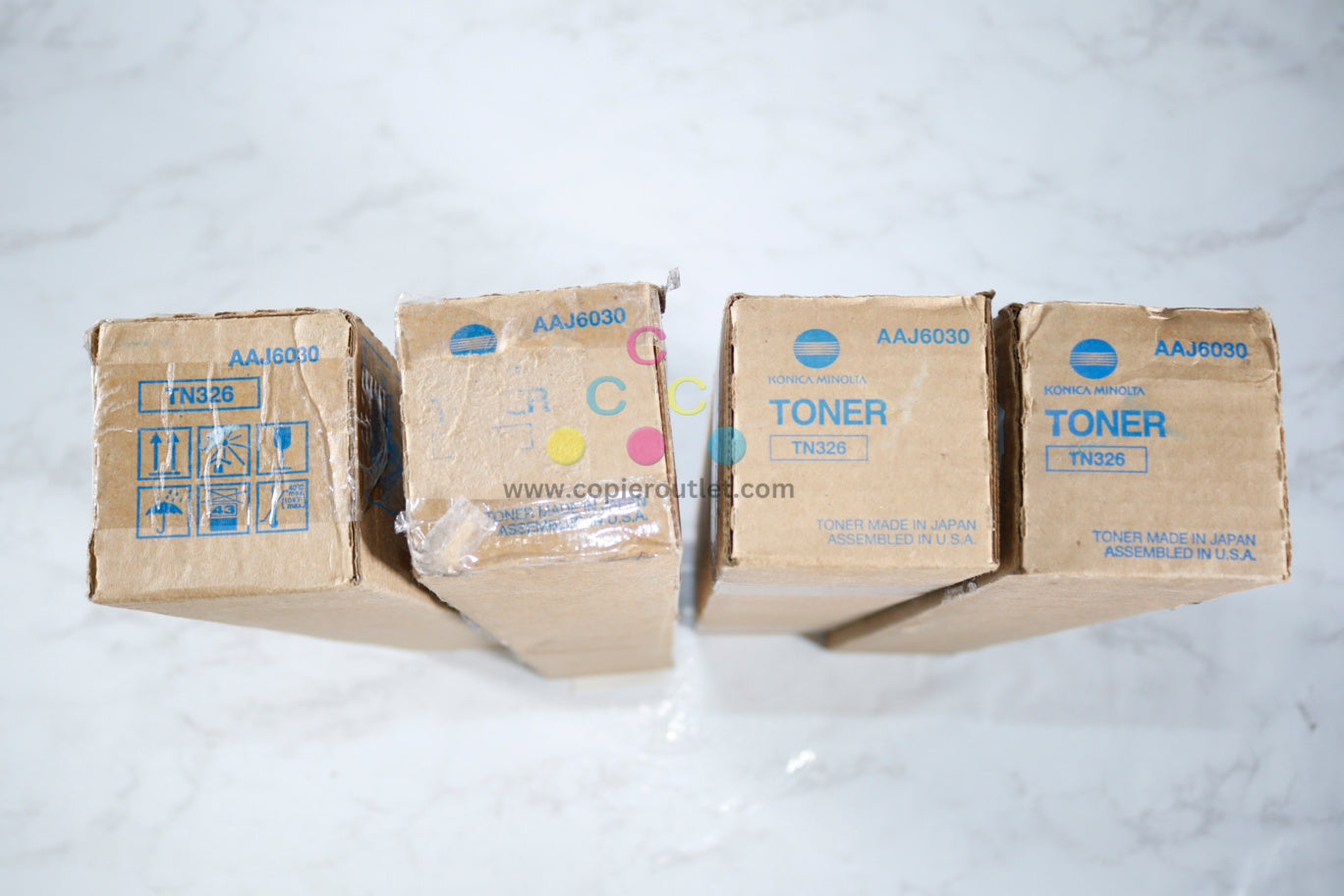 4 Cosmetic OEM Konica Minolta TN326K/AAJ6030 Toner Cartridges BizHub 308e/368e