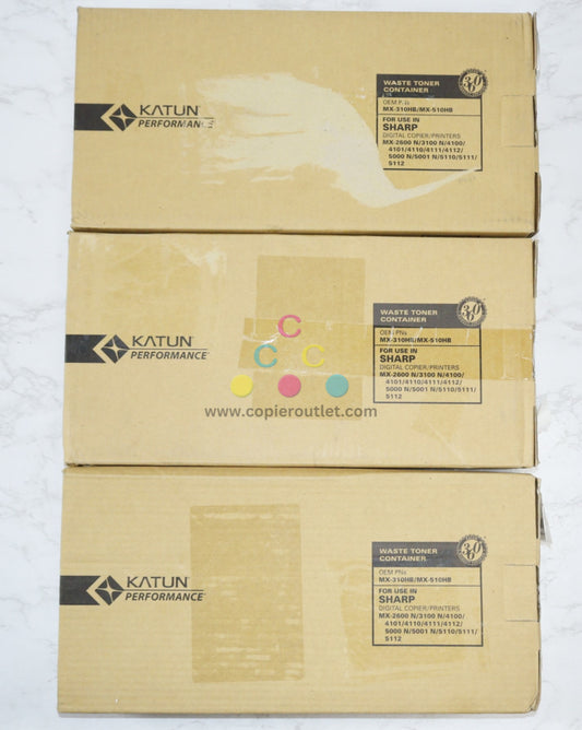 3 Compatible Katun Sharp MX2600N/3100N/4100N Waste Toner Box MX-310HB,MX-510HB