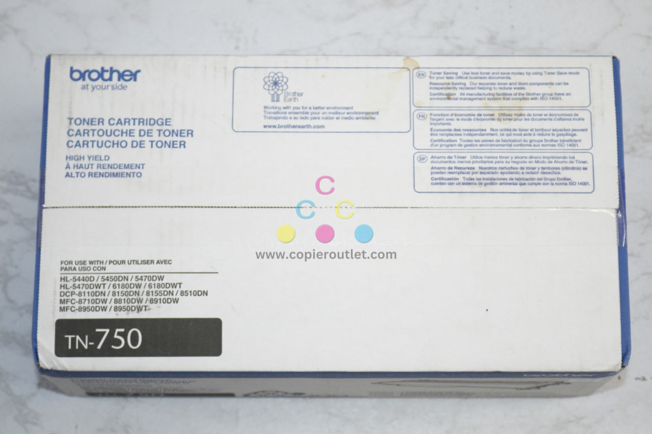OEM Brothe HL-5540D,6180DW,DCP-8110DN,8950DWT Black Toner TN750 (TN-750)