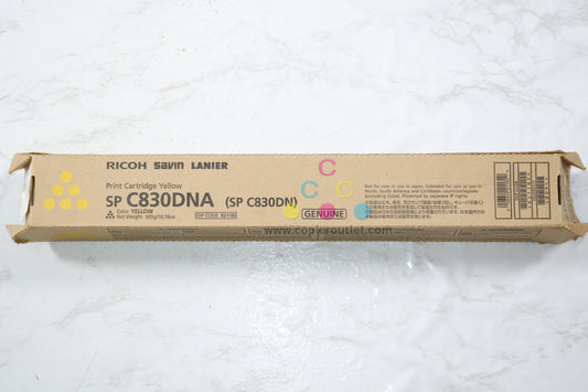 New OEM Ricoh SP C831DN, SP C830DNA Yellow Print Cartridge 821182, Same Day Ship