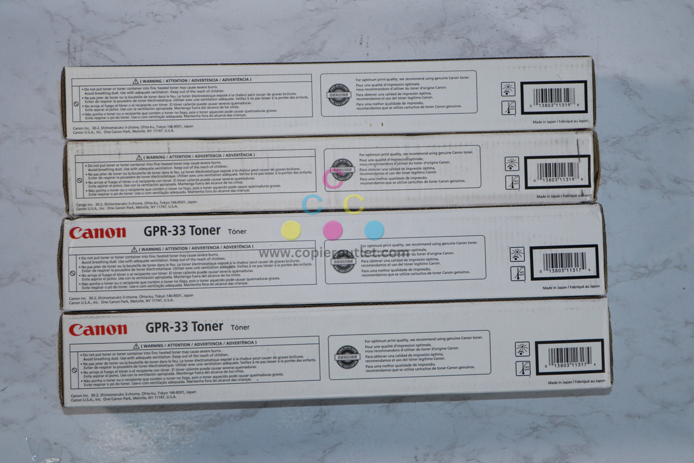 4 Cosmetic OEM Canon imageRUNNER C7055,C7065,C7260,C7270 MMKK GPR-33 Toners