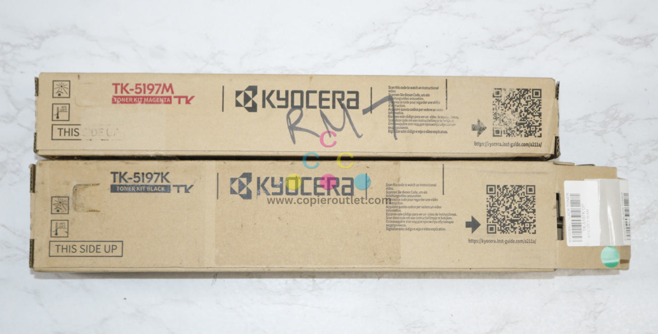 2 OEM Kyocera TASKalfa 306ci,307ci,308ci MK Toner TK-5197M,TK-5197K (Open Black)