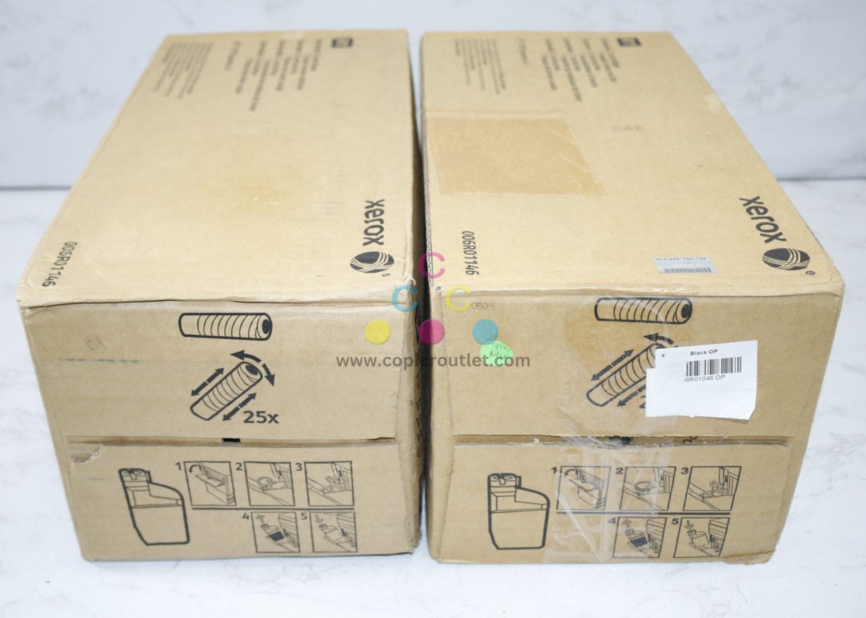 2 Cosmetic OEM Xerox WorkCentre 265,C165,C175 Black Toner Cartridges 006R01146