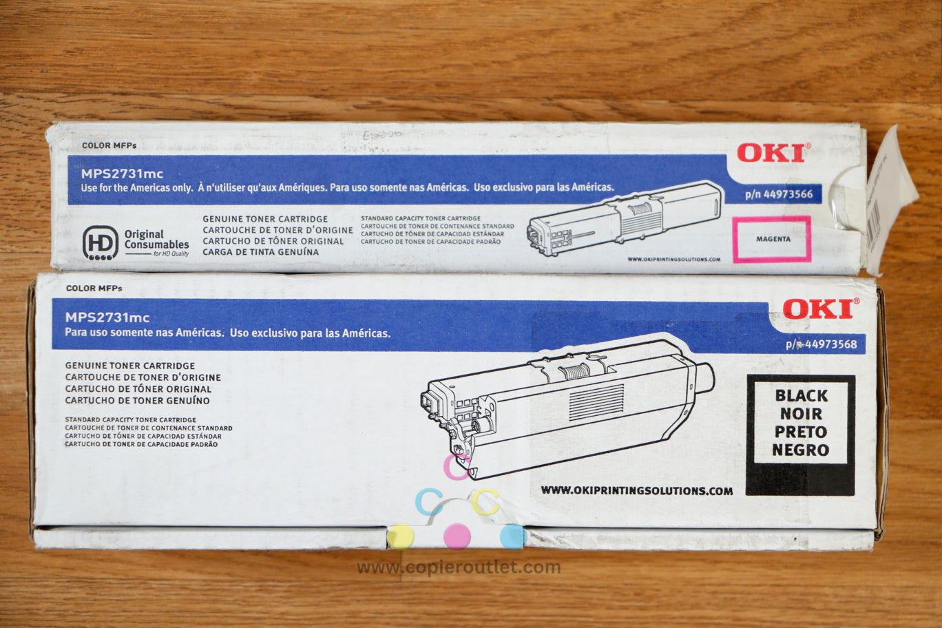 Genuine OKI MK Toner Cartridges Color MFPs Okidata MPS2731mc Same Day Shipping!!