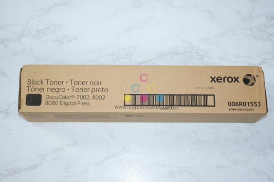 New OEM Xerox DocuColor 7002, 8002, 8080  Black Toner Cartridge 006R01553