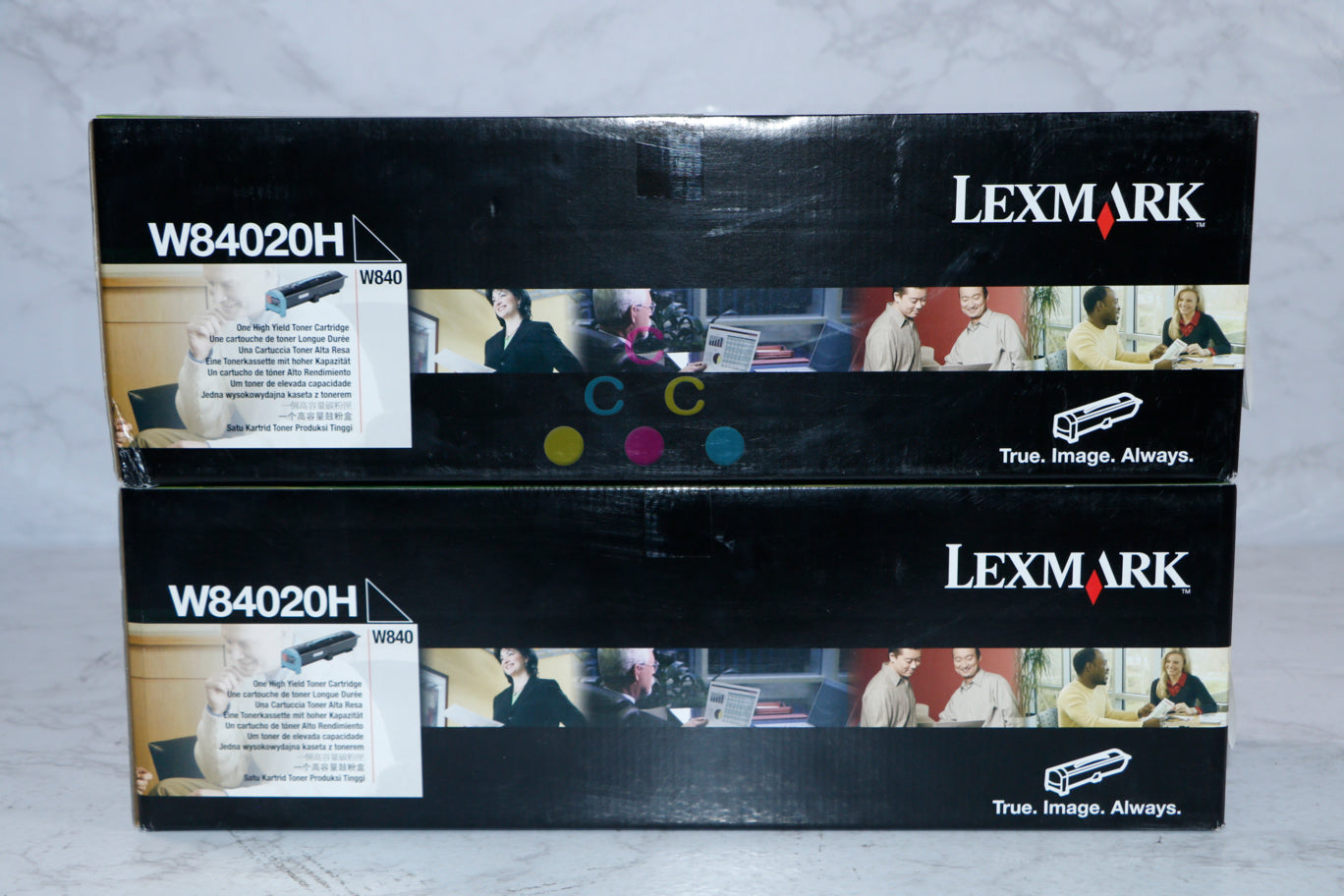 2 New Genuine Lexmark W840 High Yield Black Toners W84020H, Same Day Shipping