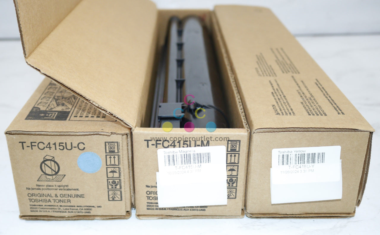 3 OEM Toshiba eStudio 2515AC,3015AC,3515AC,4515AC CMY Toner T-FC415U (Open Magenta)