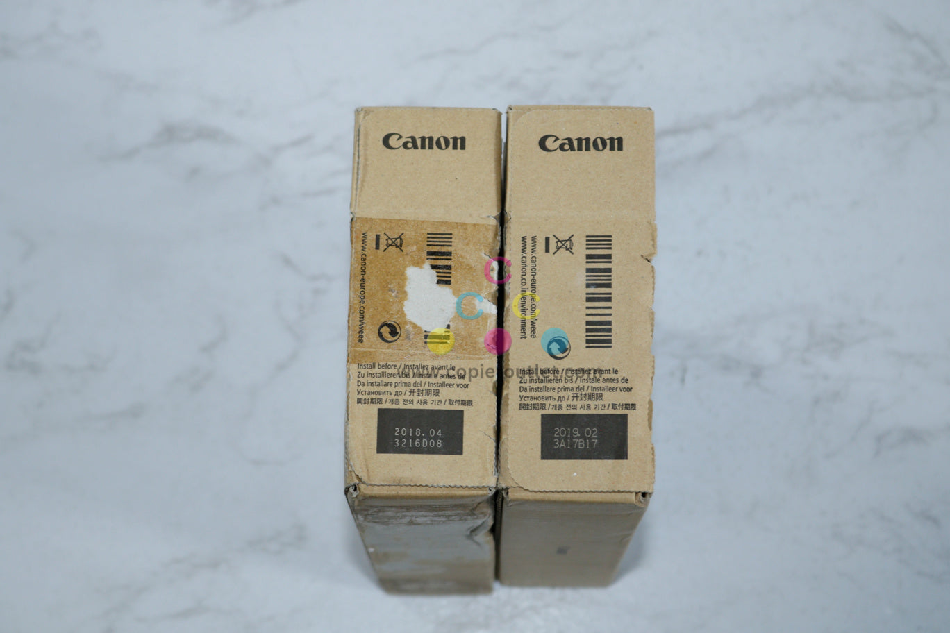 2 New OEM Canon imagePROGRAF  8300,8400,9400 PFI-706 Green & Black Ink Cartridges