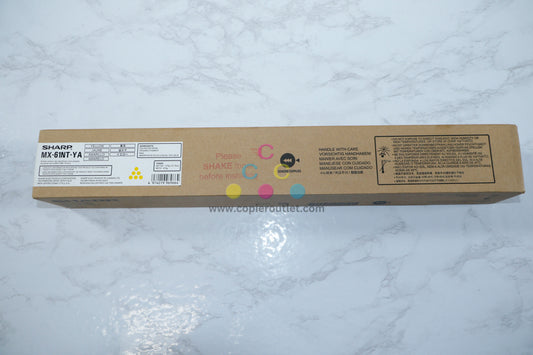 Genuine Sharp MX-61NT Yellow Toner Cartridges MX-2630N/MX-6071S Same Day Shipping!