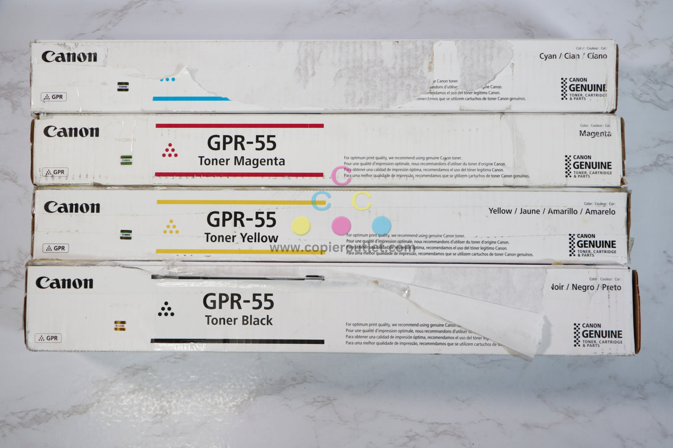 4 Cosmetic OEM Canon Image Runner C5535,C5540,C5550,C5560 GPR-55 CMYK Toners