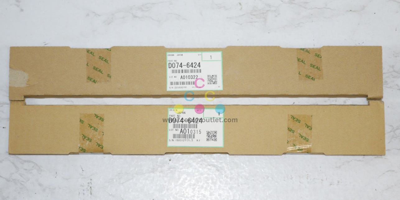 2 OEM Ricoh MP C6502SP,8100S,8210s Belt Cleaning Blade D074-6424 (D0746424)
