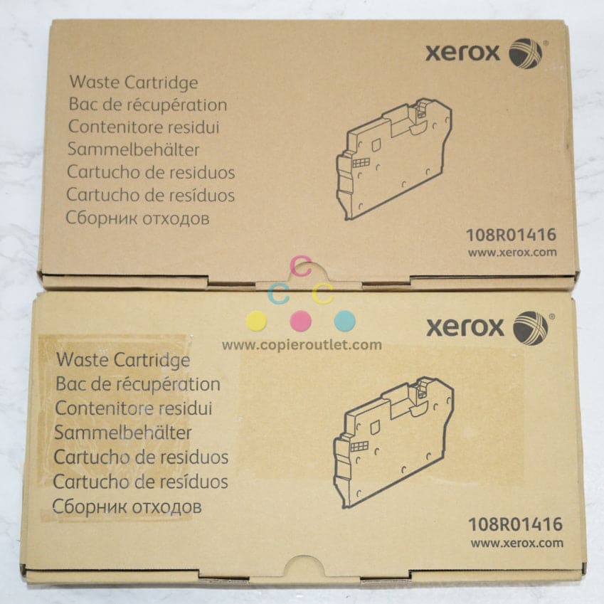 2 New OEM Xerox Phaser6510, VersaLink C500, C600 Waste Toner Cartridge 108R01416