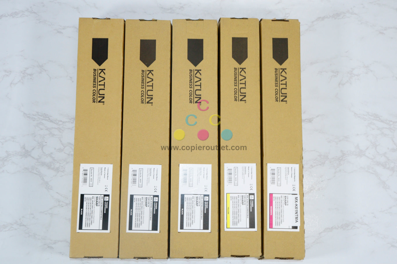 5 Katun Compatible Sharp MX-2630N,MX-2651,MX-3050N MX-61NT MYKKK Toners