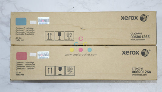 2 OEM Xerox WorkCentre 7132,7232,7242 Cyan & Magenta Toners 006R01264,006R01265