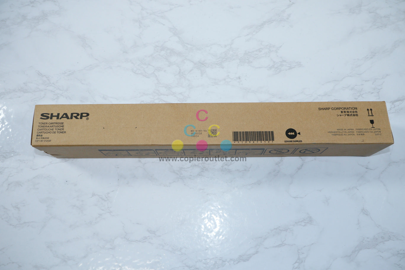 Genuine Sharp MX-61NT Yellow Toner Cartridges MX-2630N/MX-6071S Same Day Shipping!