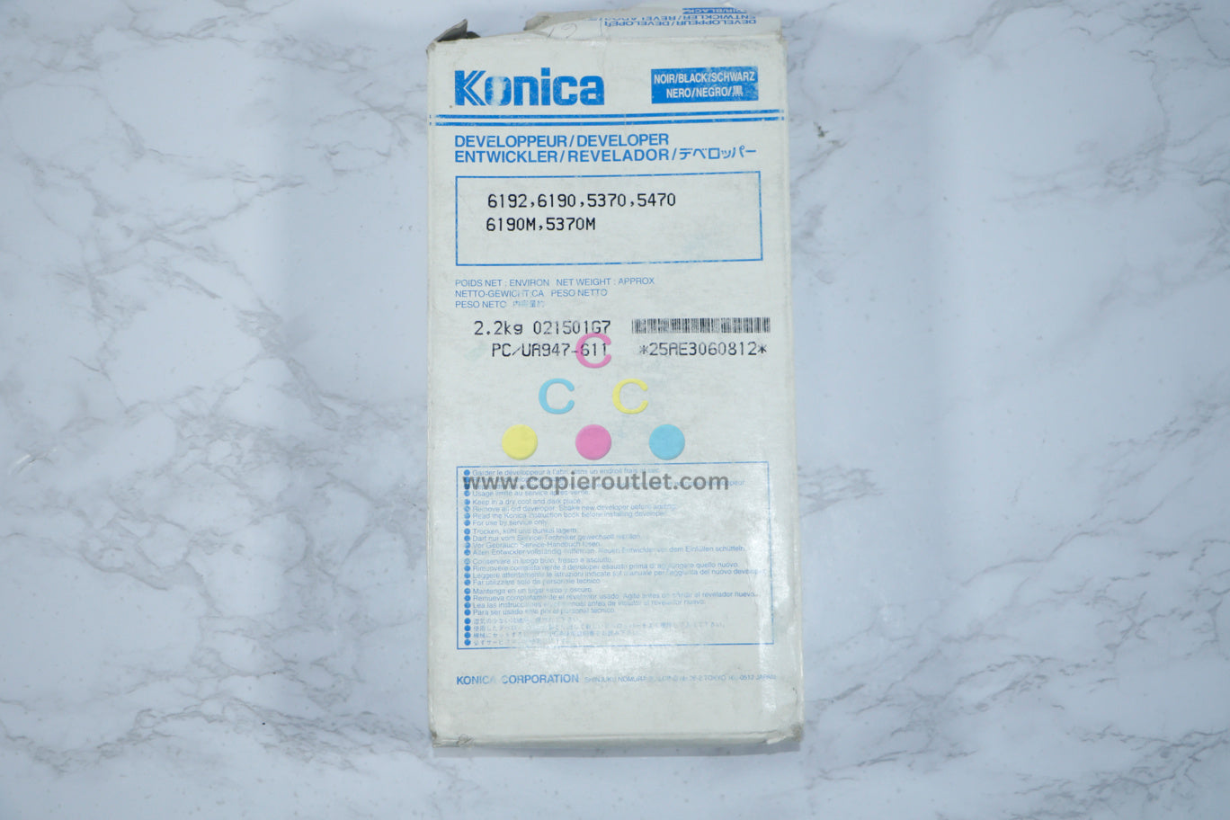 Open Box Konica Minolta 947-611 Black Developer For 6192/6190/5370/5470 Same Day Ship