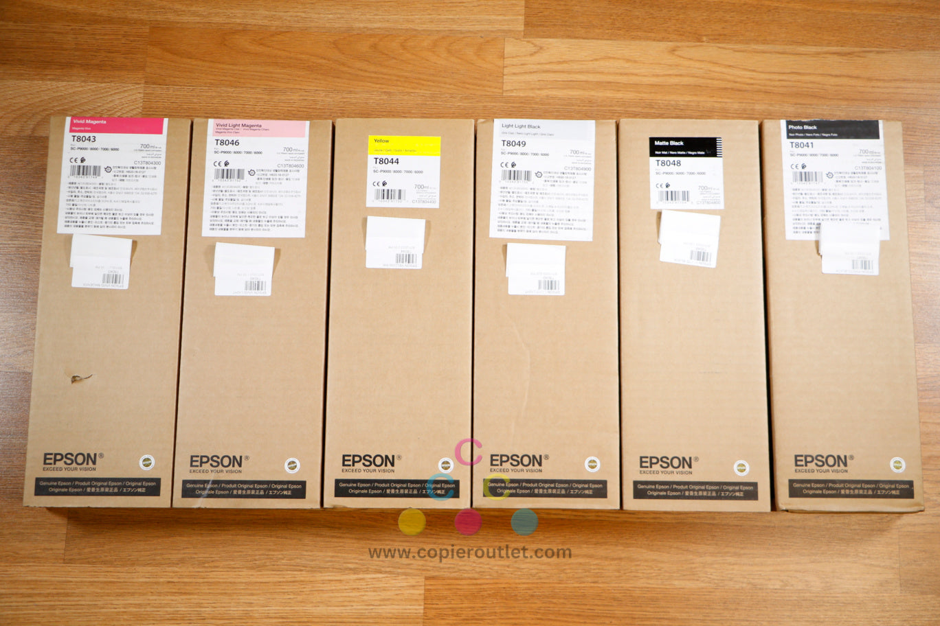 6 Epson HDR Ink LM,M,Y,LK,PK,MBK 200ml Toner Cartridges SC-P9000 8000 7000 6000!