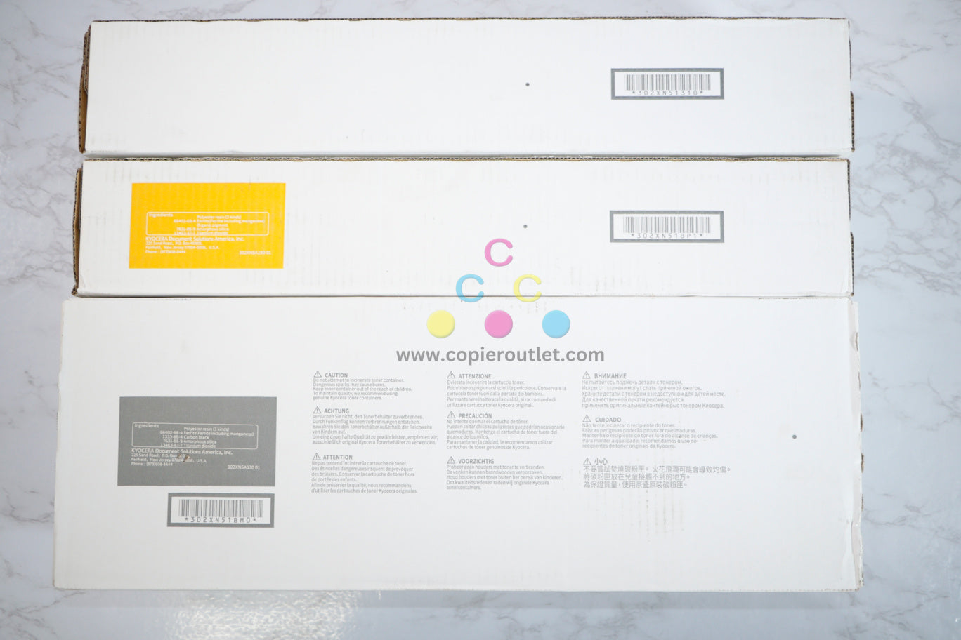 New OEM Kyocera TASKalfa 7052ci,7353ci,8052ci MYK Toner Set TK-8737M,Y,K