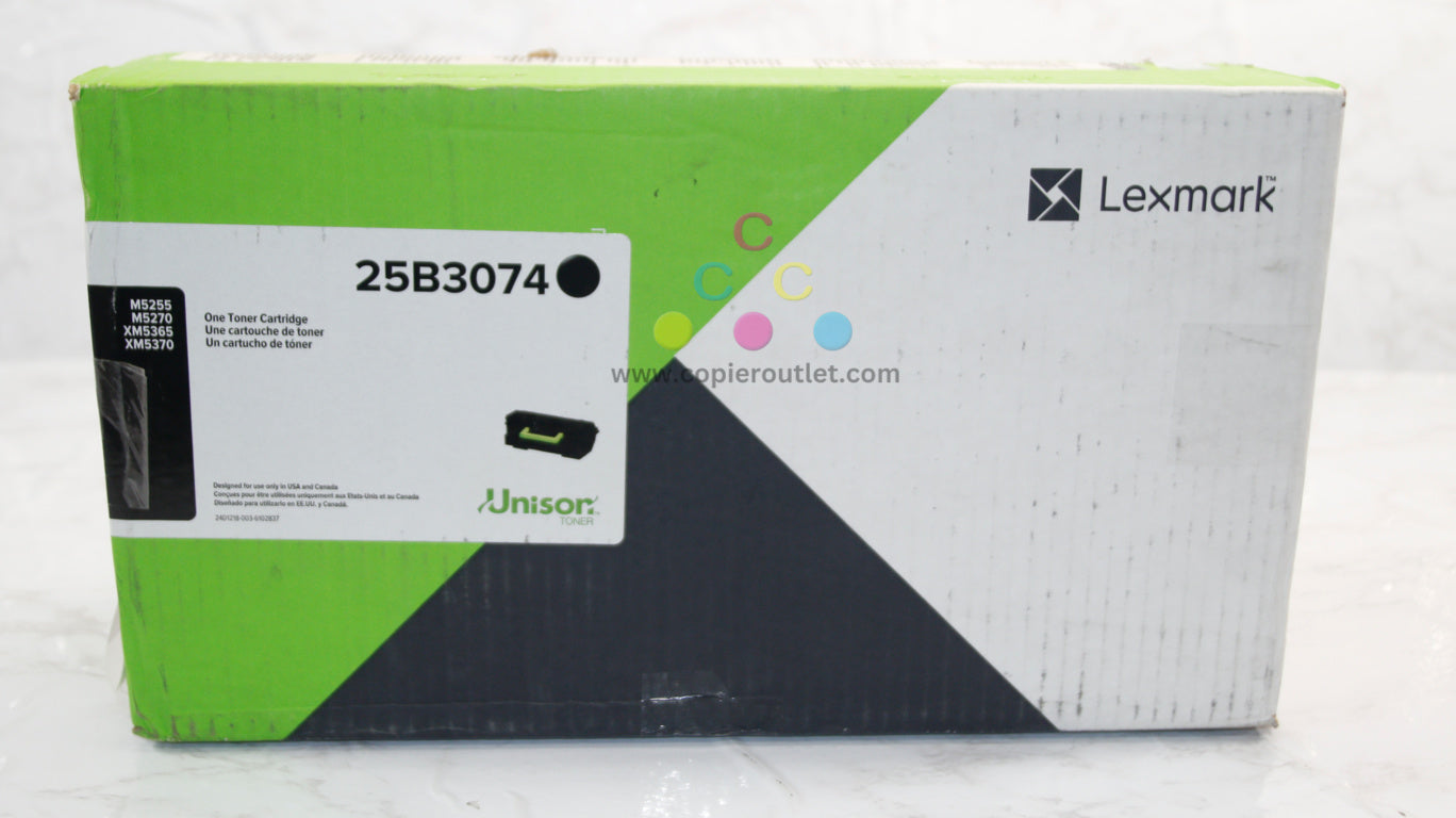 New OEM Lexmark M5255,M5270  Black Toner 25B3074, Same Day Shipping!