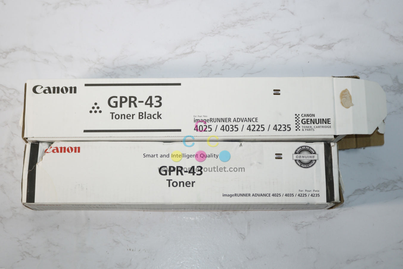 2 OEM Canon iRUNNER 4025,4035,4225,4235 Black Toners GPR-43, 4792B003[AA]