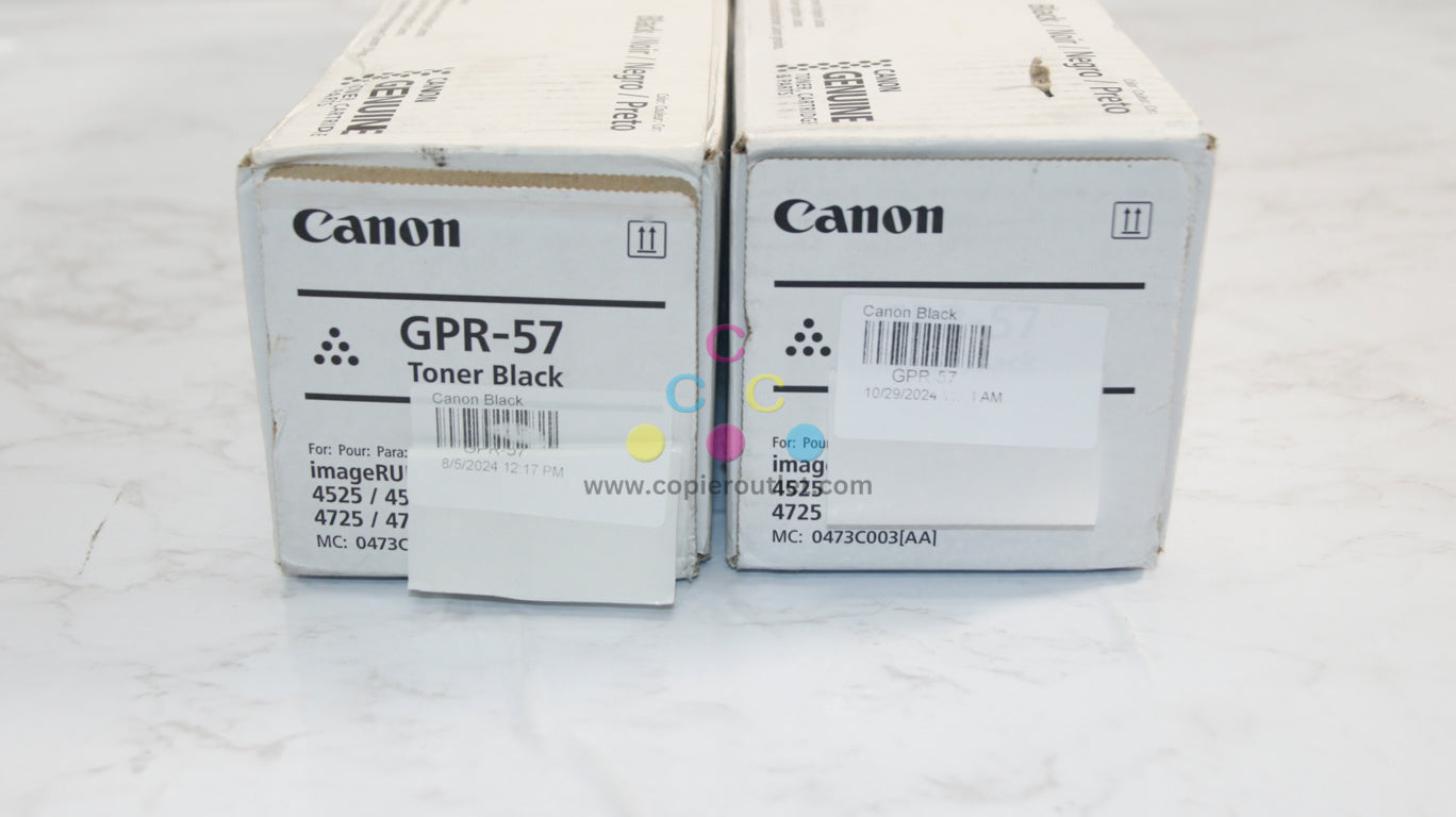 2 New OEM Canon imageRUNNER 4525i III,4535i,4545i Black Toners GPR-57K