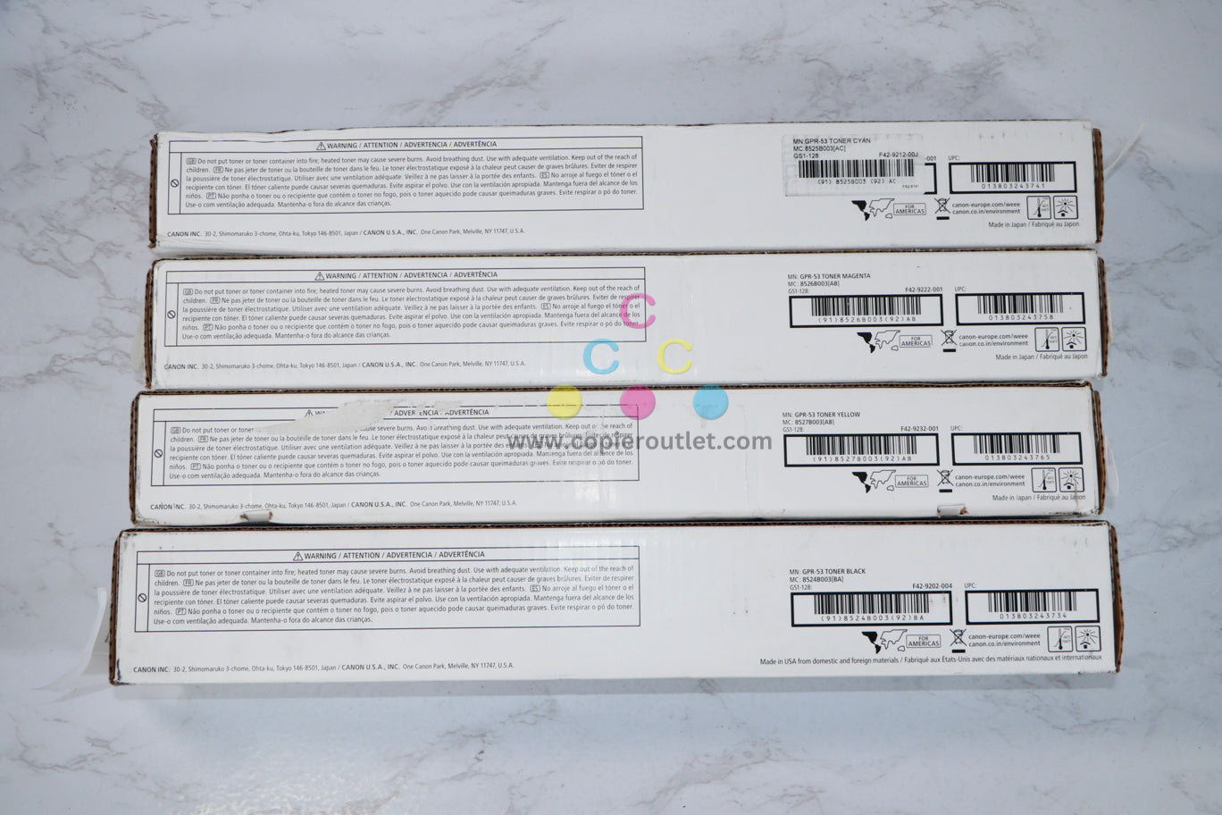 Cosmetic Canon iRUNNER C3325, C3330, C3525, C3530, C3725 GPR-53 CMYK Toner Set