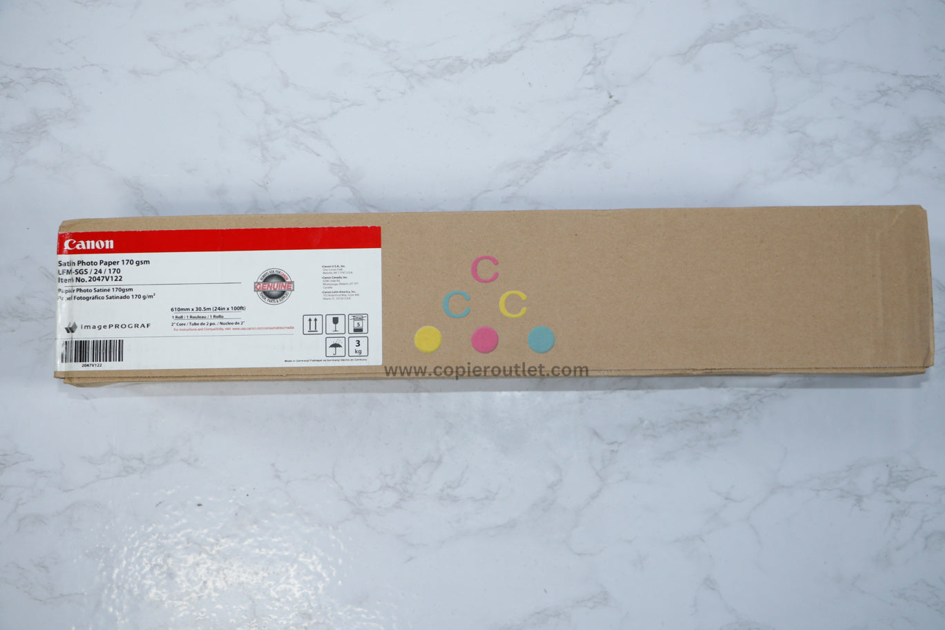 New Canon Satin Paper 2047v122 (170 gsm, 24"x100' Roll) Same Day Ship