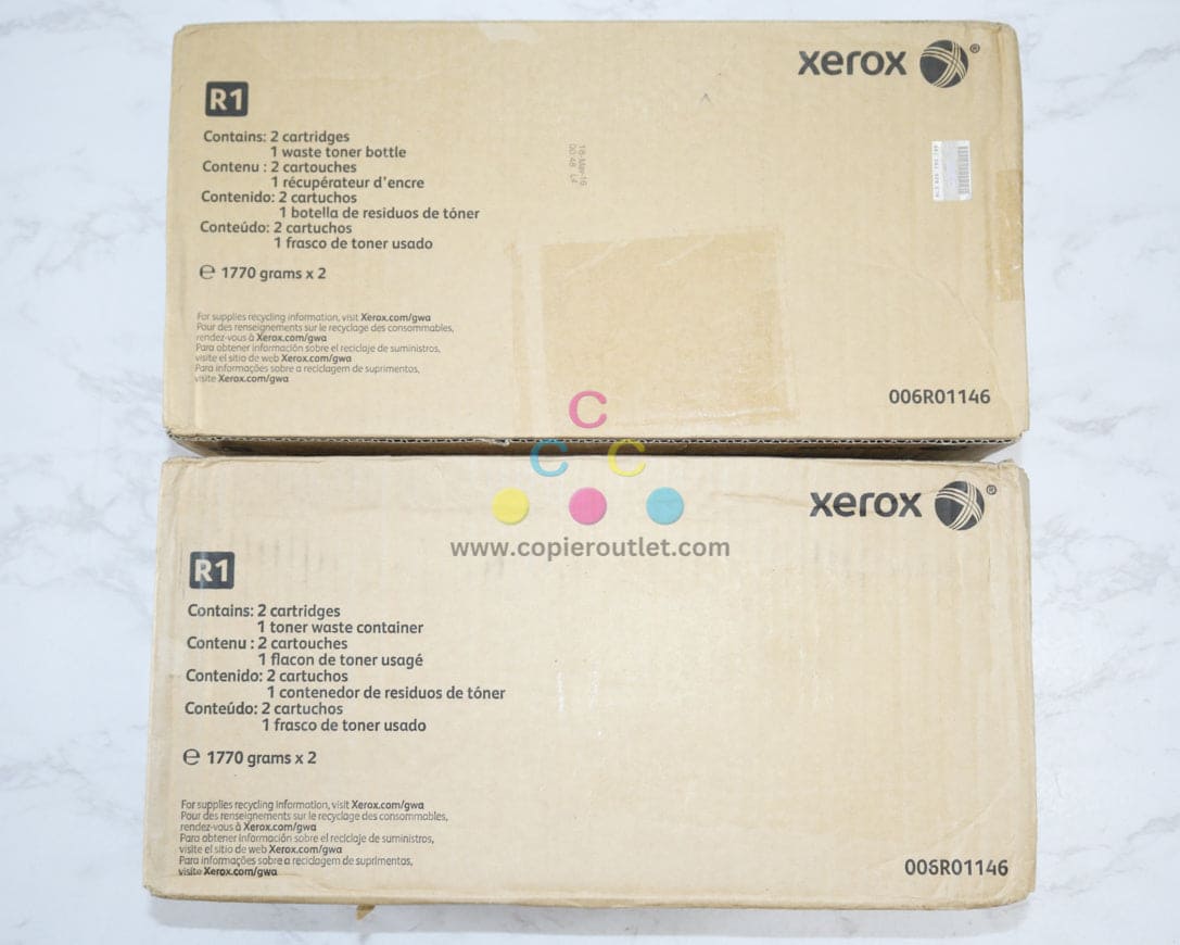 2 Cosmetic OEM Xerox WorkCentre 265,C165,C175 Black Toner Cartridges 006R01146
