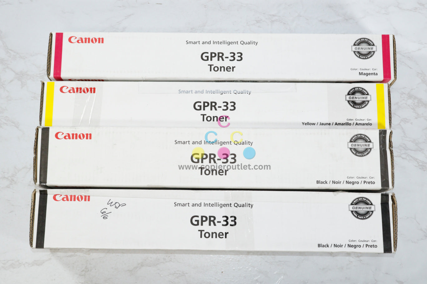 4 Cosmetic OEM Canon iRUNNER C7055,C7065,C7260,C7270 GPR-33 MYKK Toner Carts