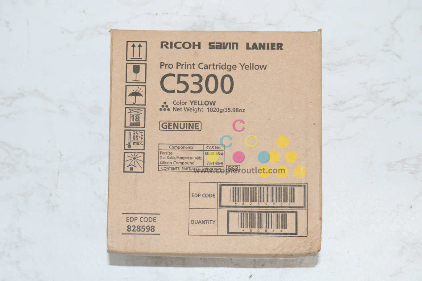 New Genuine Ricoh Savin Lanier Ricoh Pro C5300s, C5310s Yellow Toner 828598