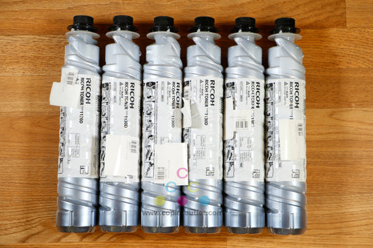 Lot of 6 Type 1130D Black Toner Cart Ricoh Aficio 2015 2016 MP 1600 MP 2000