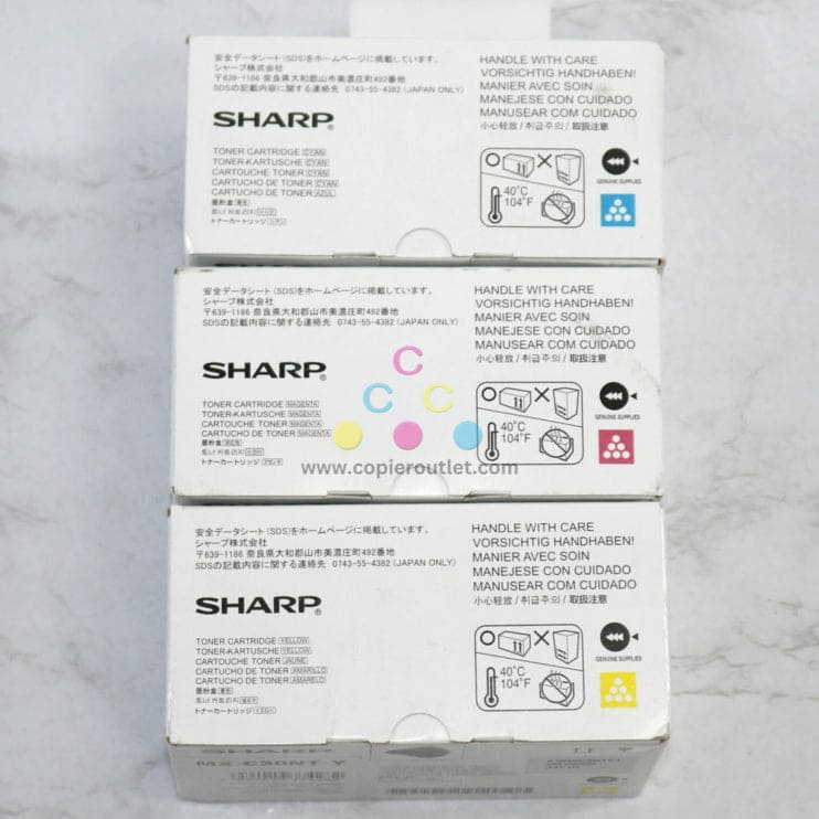 3 OEM Sharp MX-C250,MX-C300P,MX-C300W CMY Toners MX-C30NT-C,M,Y Same Day Ship