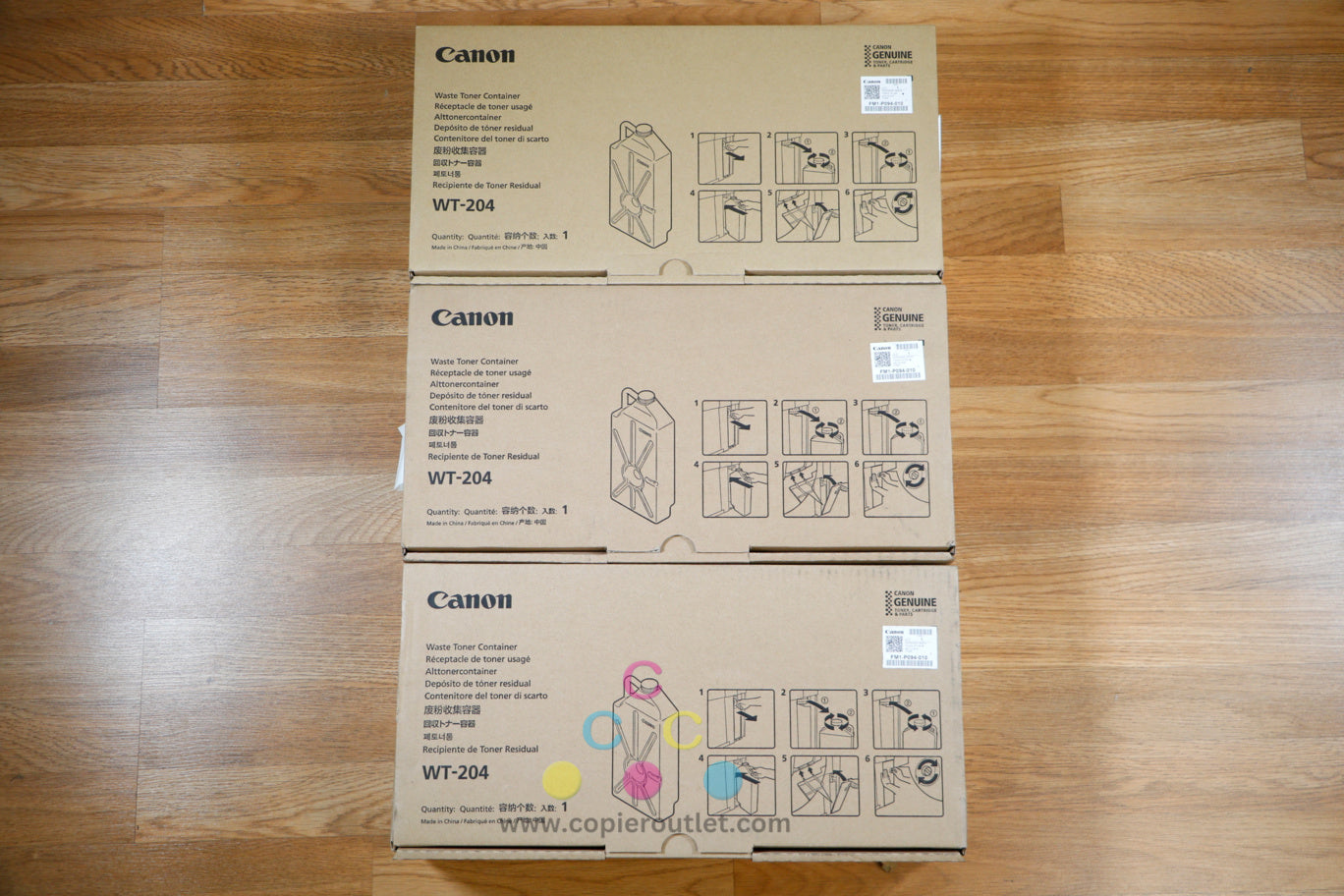 3 Canon WT-204 Waste Toner Bottle iR ADV C7055 C7065 C7580i C9065 PRO DX C7780i!