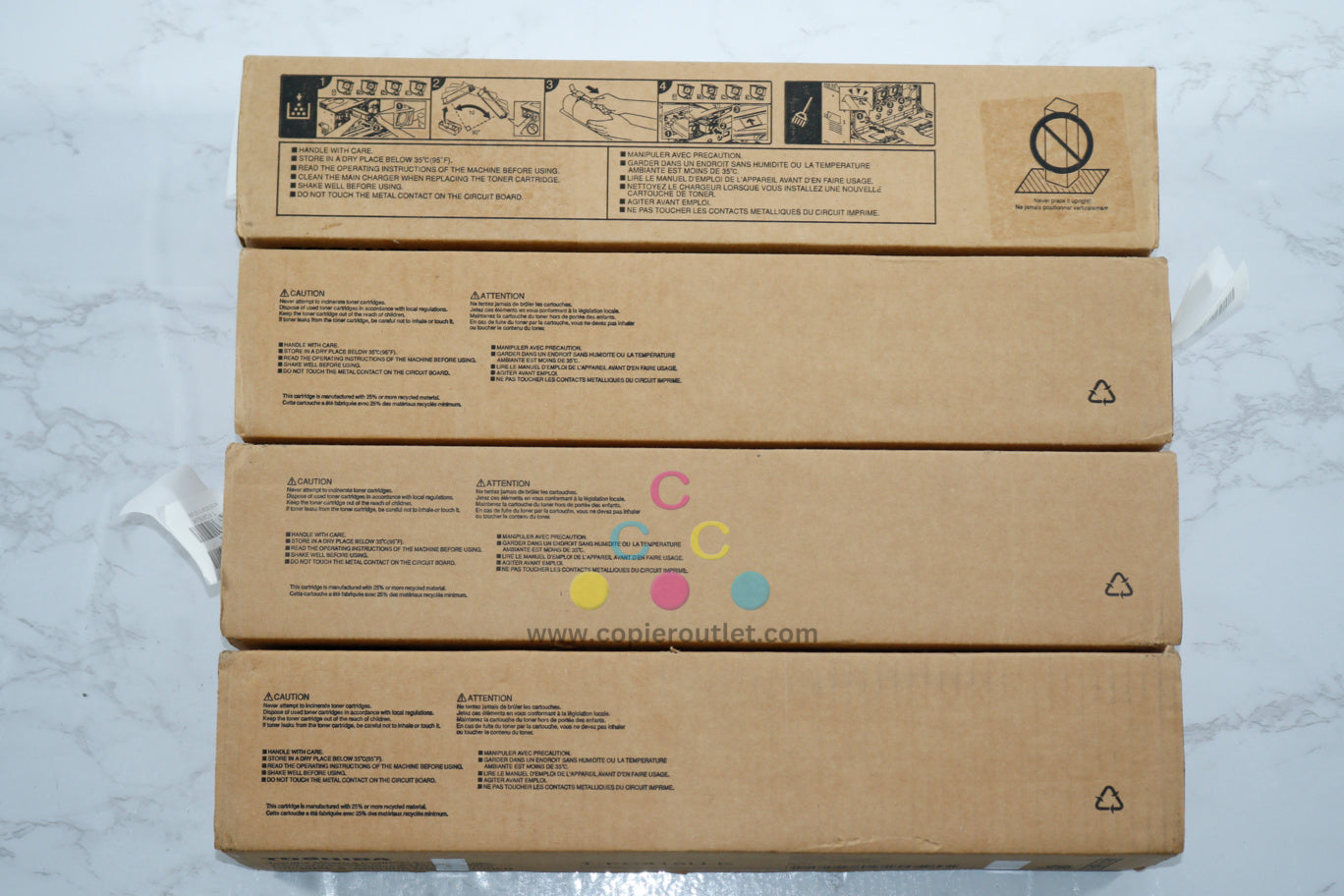 4 New OEM Toshiba eStudio 2515AC,3015AC,3515AC,4515AC CMKK Toner T-FC415U