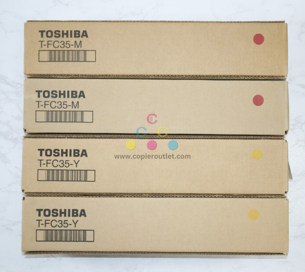4 New OEM Toshiba e-STUDIO 2500C,3500C,3510C MMYY Toners T-FC35-M, T-FC35-Y