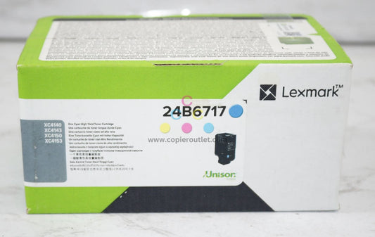 New Open OEM Lexmark XC4140,XC4143,XC4150,XC4153 Cyan High Yield Toner 24B6717