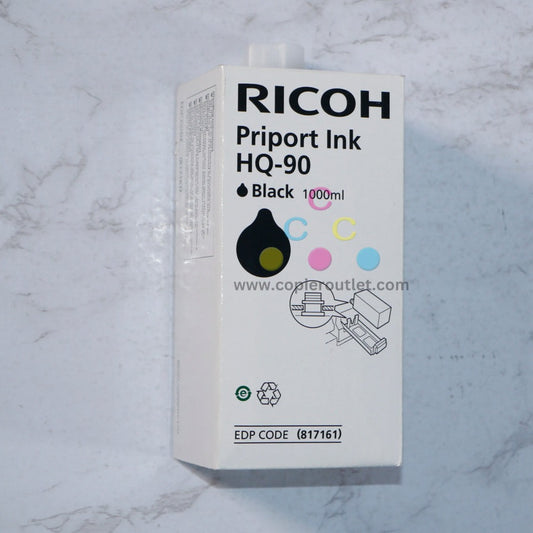 New OEM Ricoh DD6650P, HQ7000, SP1000SF Black Priport Ink HQ-90 / 817161