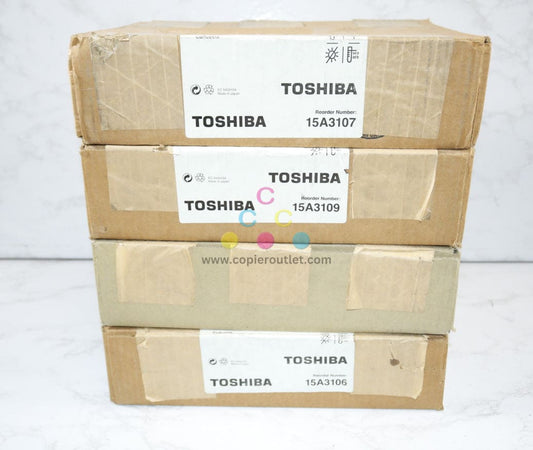 4 OEM Toshiba e-Studio 6CP CMYK 15A3106,15A3107,15A3108,15A3109 Same Day Ship