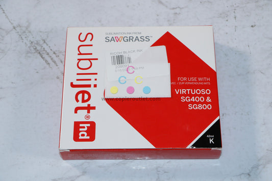 New OEM Sawgrass Virtuoso SG400, SG800 SubliJet Black Ink 209091 (Expiration 2017)