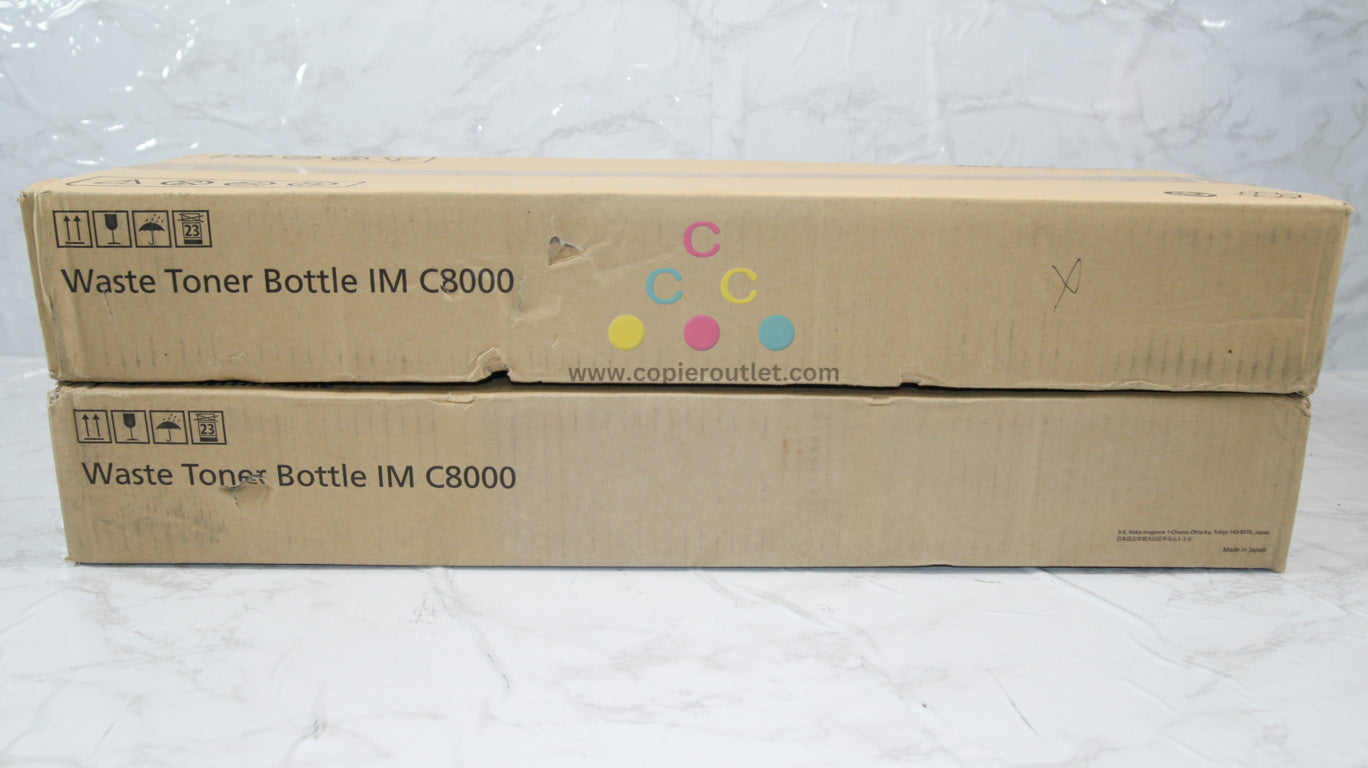 2 New OEM Ricoh IM C8000,C5300s,C5310s Waste Toner Bottles 418205, D913-02