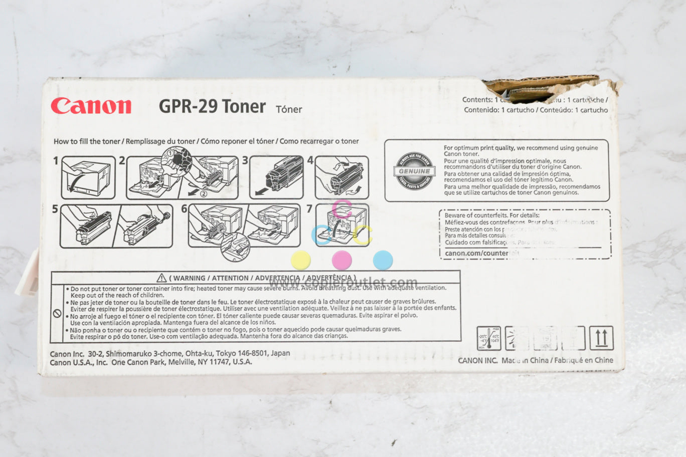 New OEM Cosmetic Canon iRUNNER LBP5460,LBP7750C GPR-29 Magenta Toner