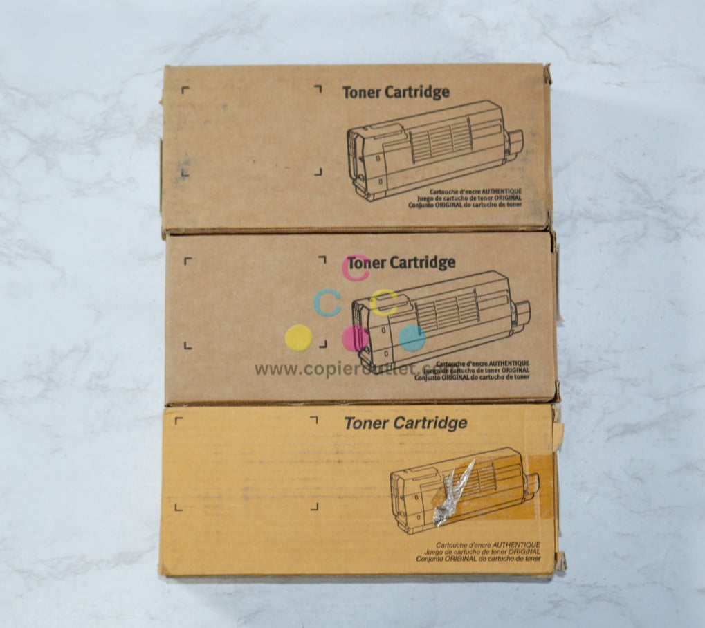 3 New OKI MPS711C YYK Yellow and Black Toner Cartridges 52123801, 52123804