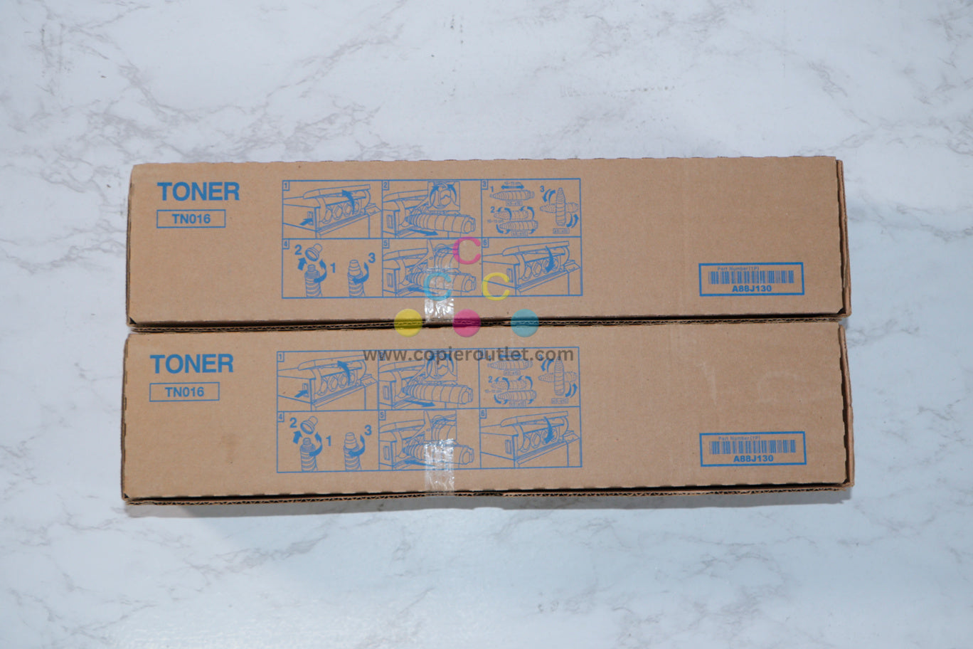 2 New OEM Konica Minolta BizHub Pro 1100 Black Toners TN016 (A88J130) Same Day Ship