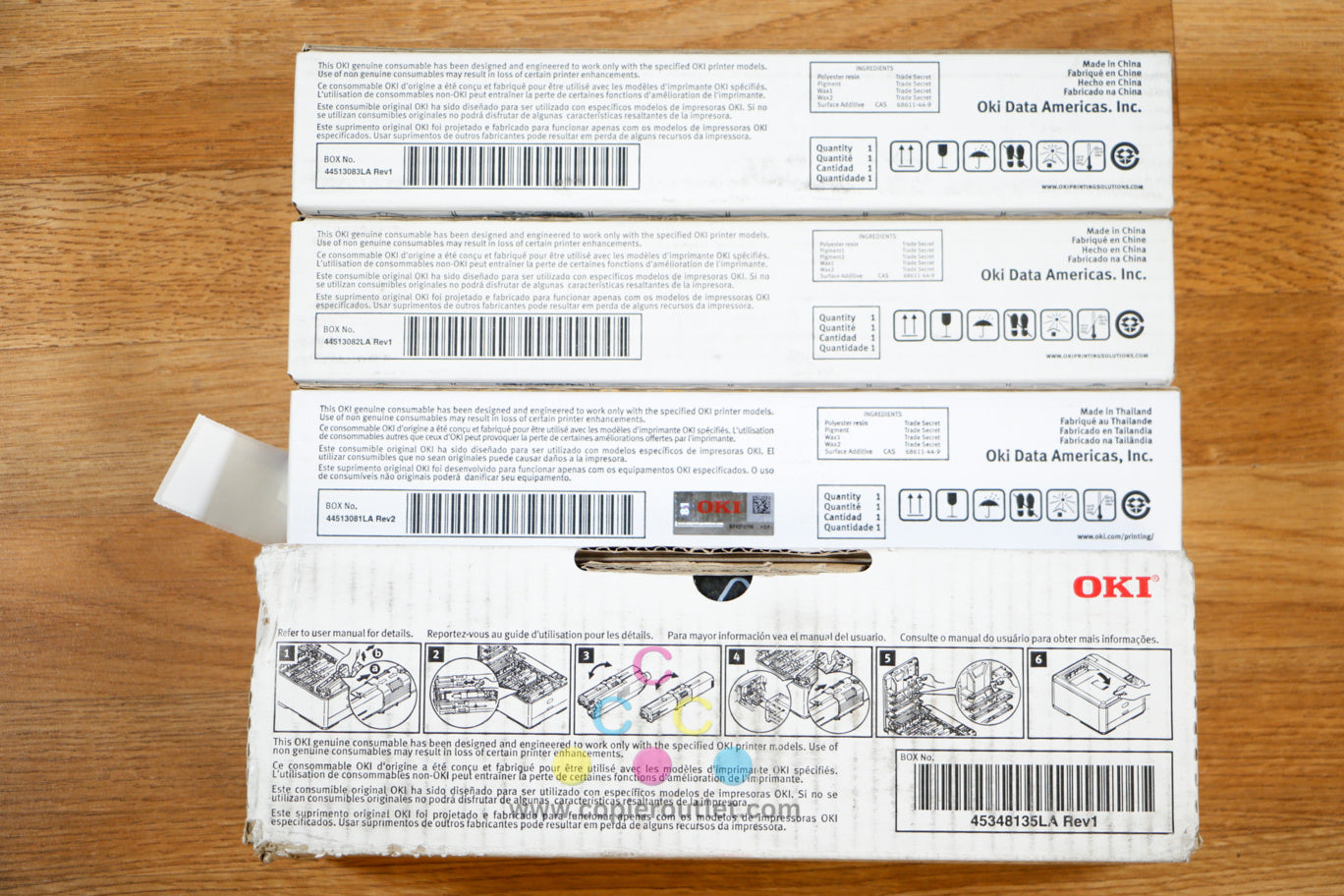 Genuine OKI CMYK Toner Cartridges Color MFPs Okidata MPS2731mc Same Day Shipping