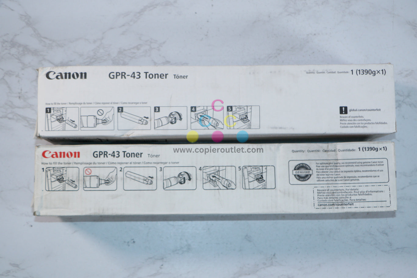 2 Cosmetic OEM Canon iR ADVANCE 4025,4035,4025,4035 Black Toner Cartridge GPR-43