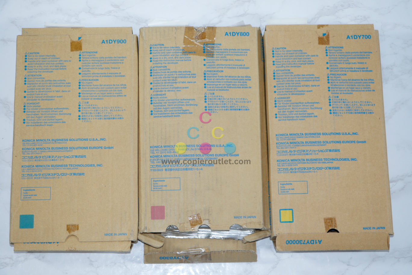 Open Genuine Konica Minolta DV613 CMY Developer BizHub Press PRESS C8000 Pro C6500