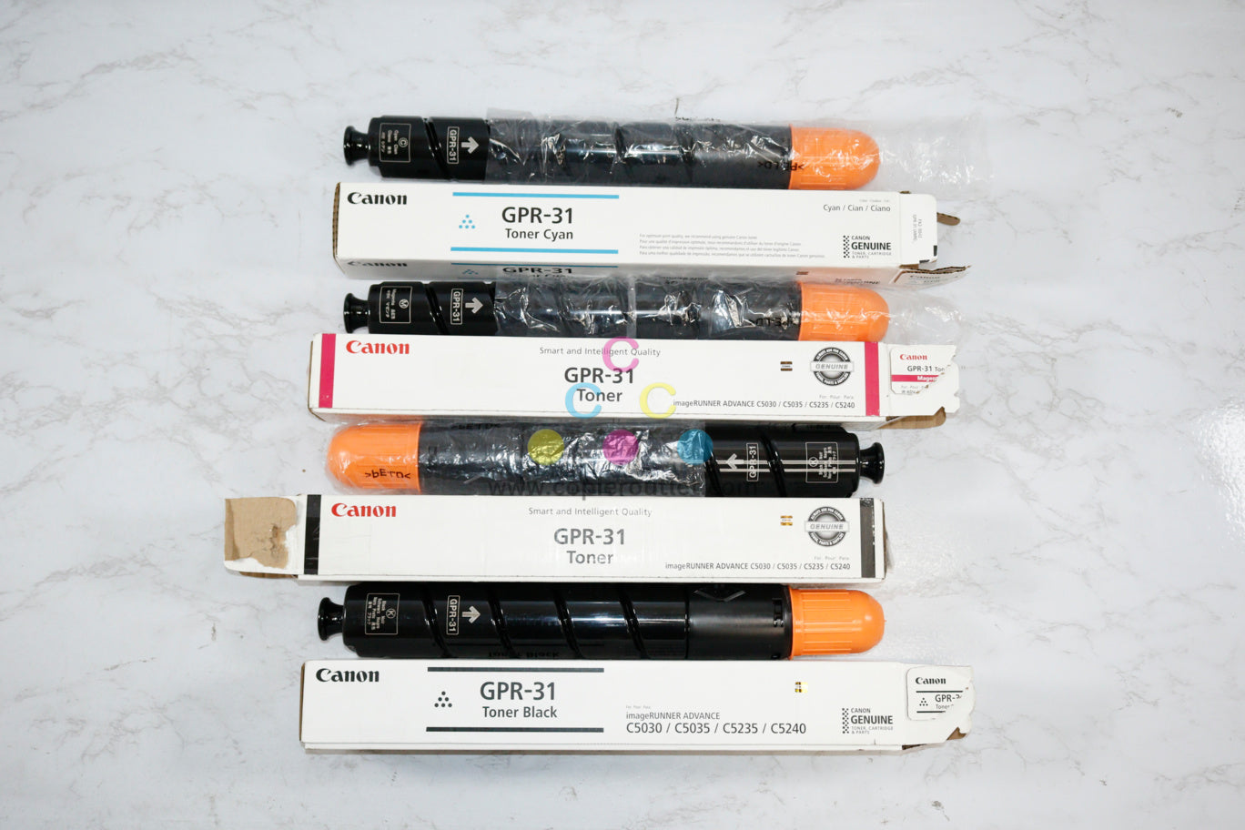 4 Open OEM Canon iR Advance C5030,C5035,C5235 CMKK GPR-31 Toners